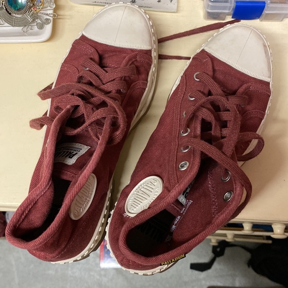 Palladium Pallashock Mid OG Lace up platform boots brick red Unisex W 8.5 / M 7 - Picture 2 of 6